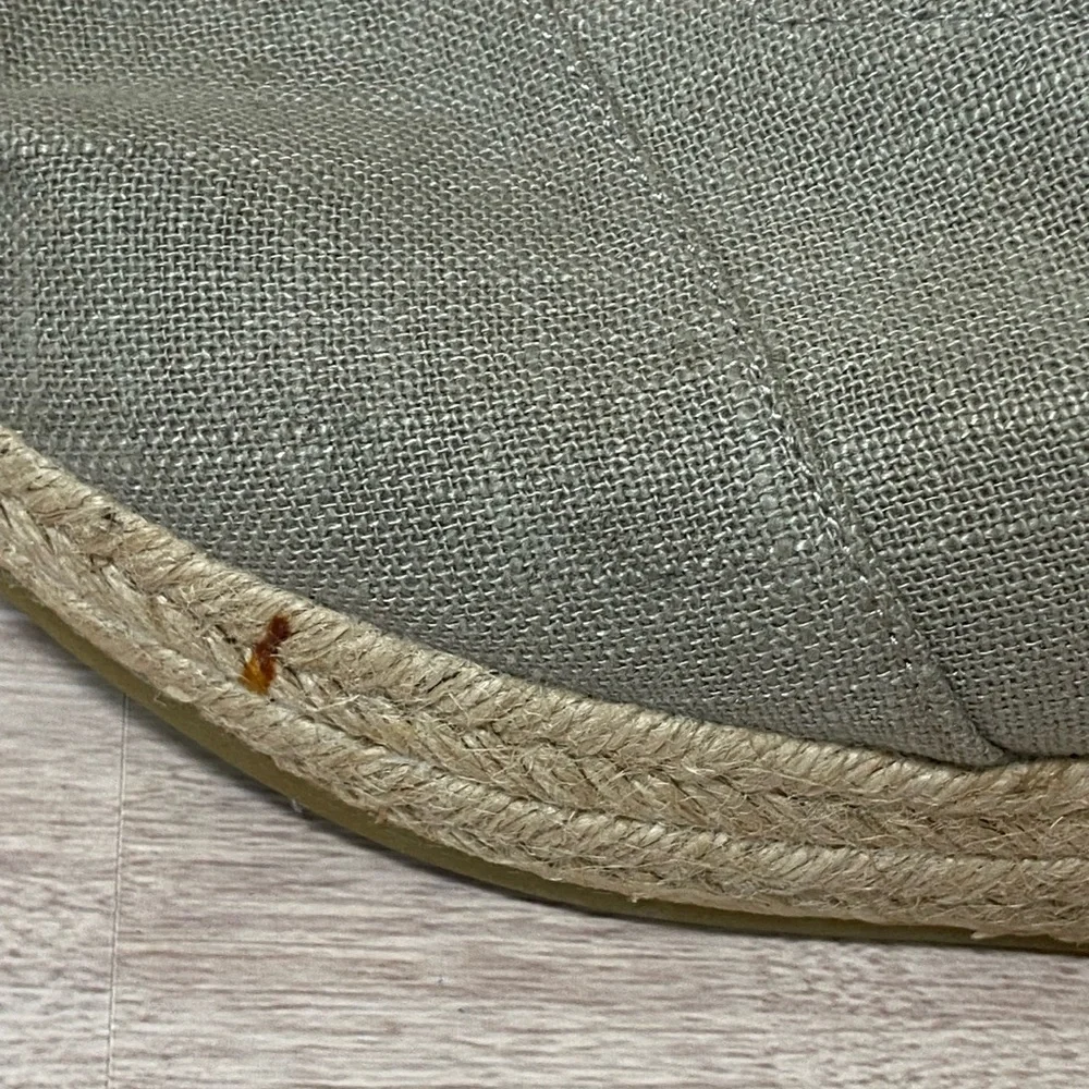 BOBS by Sketchers / Taupe Espadrille Wedge Slip On Shoes Size 8W
